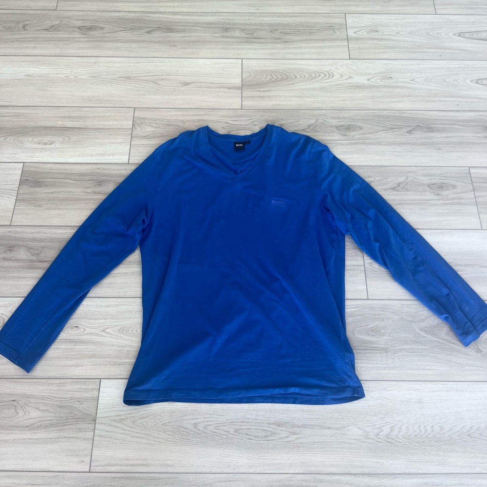 Boss Royal Blue V-Neck Tee
